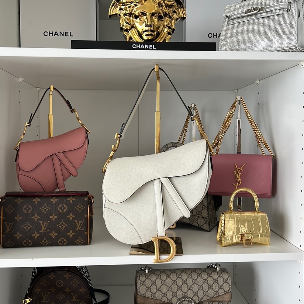 ❌SOLD❌ DIOR white saddle bag
